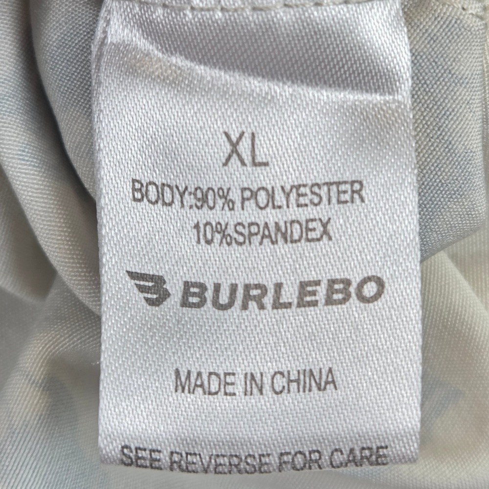 Burlebo Mens XL Performance Short Sleeve Button Down Shirt Americana Print - Picture 6 of 8